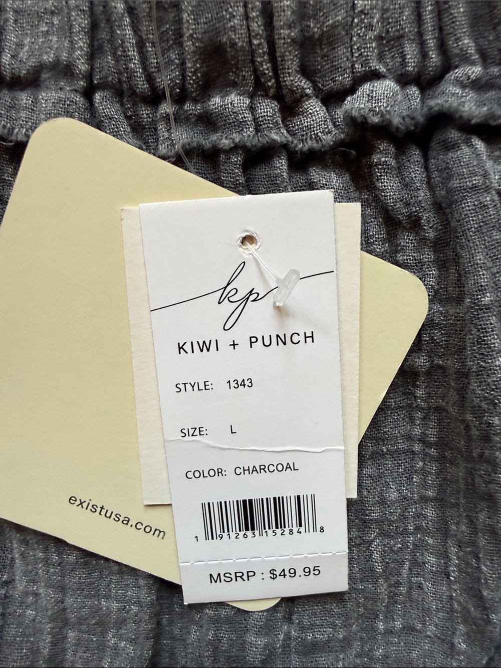 NWT! kiwi + punch Gray Two-Piece Ruffle Set - Off-Shoulder Top & Skirt, size lg - Picture 7 of 7